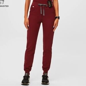 Figs Burgundy Zamora Jogger Scrub Pants